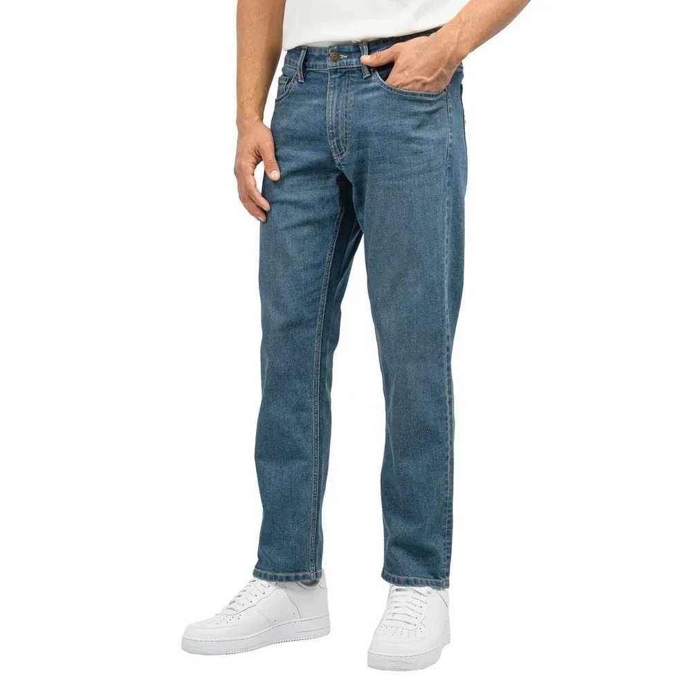 Scott Barber Mens 5-Pocket Jean Blue 36x32 New Solid Stretch Denim